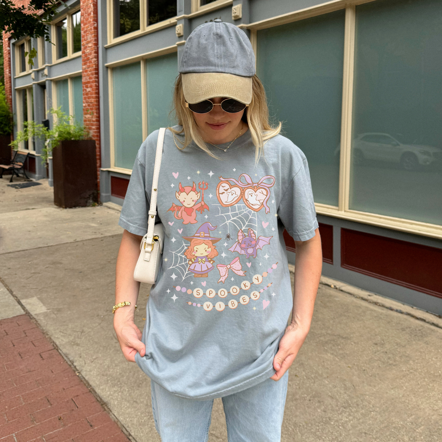 SPOOKY VIBES CUTE Pastel Halloween Tee