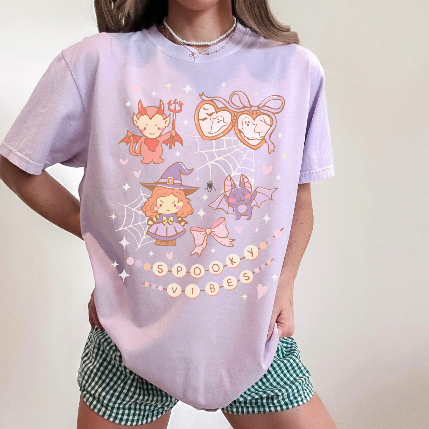 SPOOKY VIBES CUTE Pastel Halloween Tee