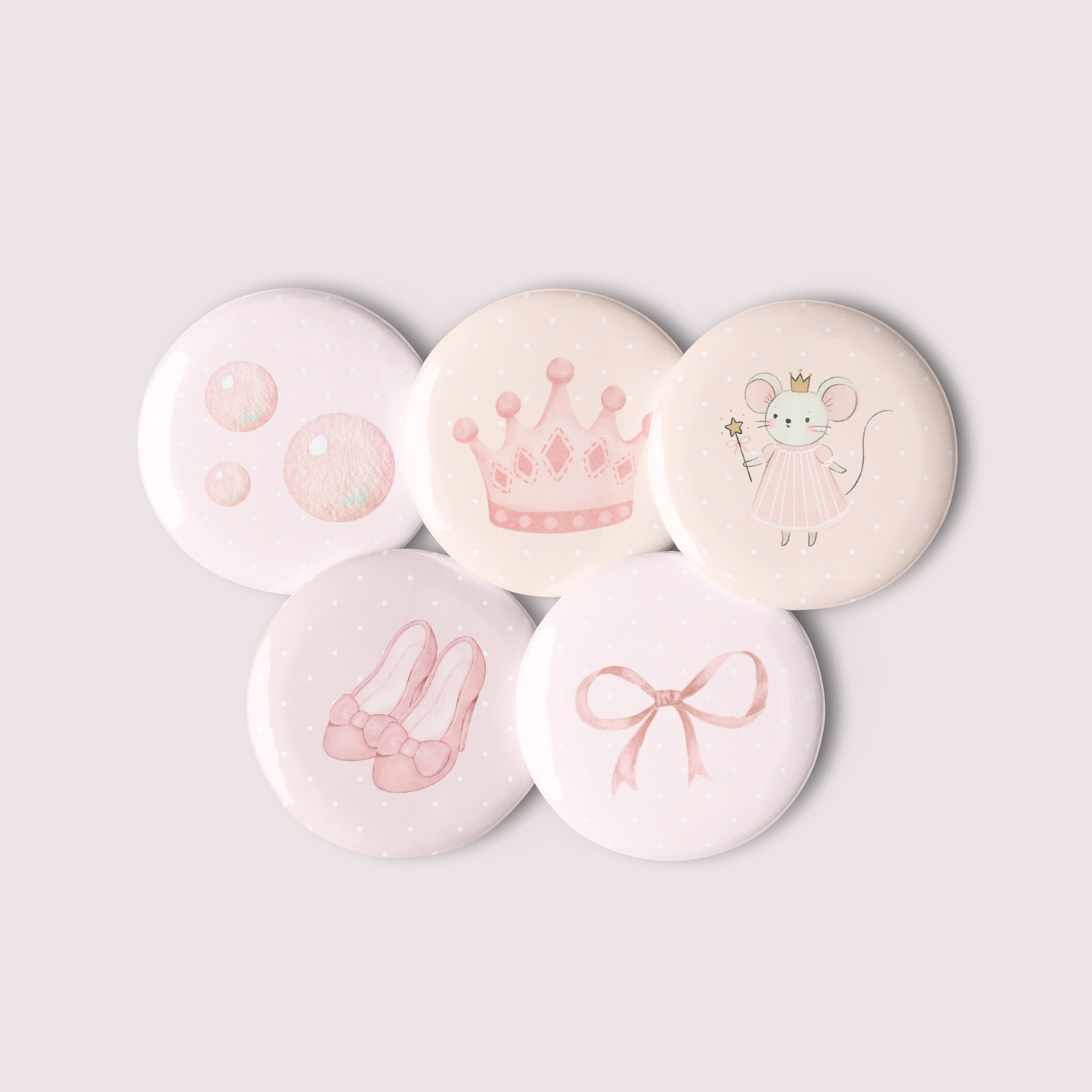 🫧  Glinda-Inspired Pastel Wicked Pin Set (5-Pack)