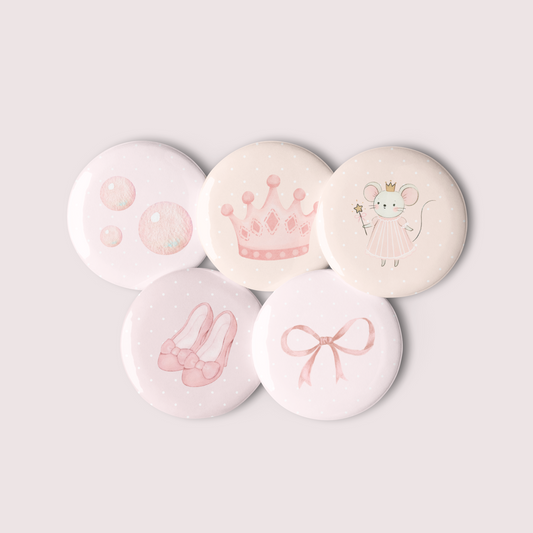🫧  Glinda-Inspired Pastel Wicked Pin Set (5-Pack)