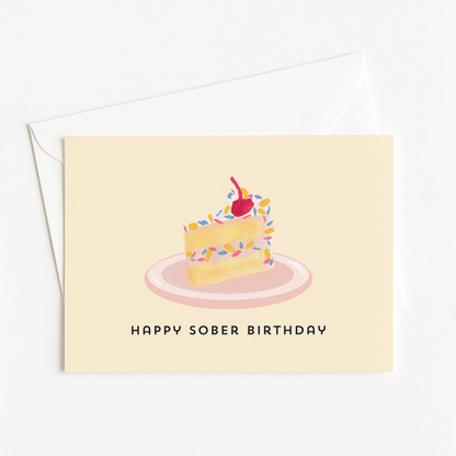 SOBER BIRTHDAY Addiction Recovery Milestone Celebration Card