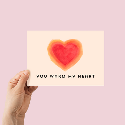 ❤️ Warm Heart Romantic Love Card