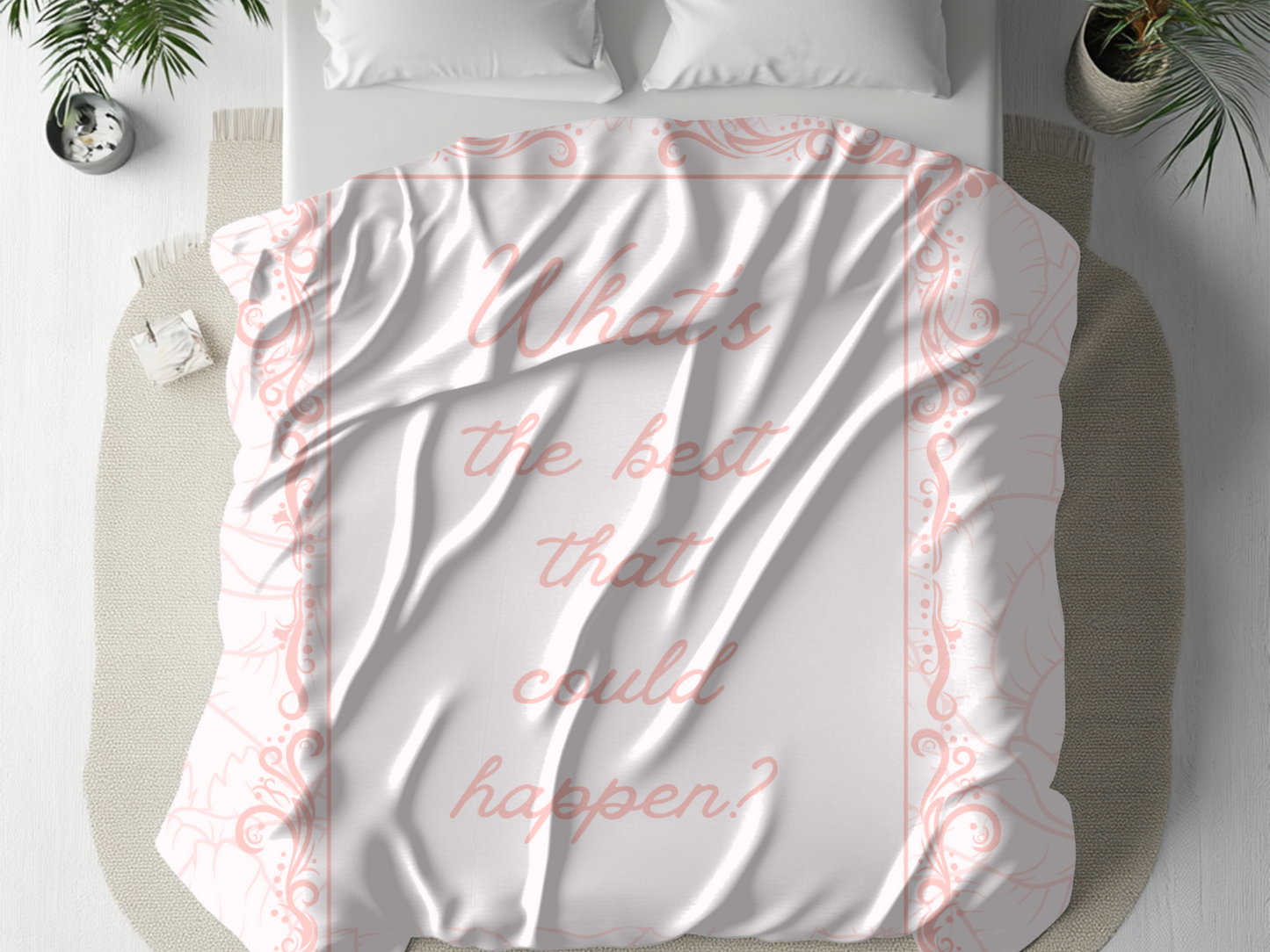 Positive Message Soft Throw Blanket – 60"x80" Vintage-Inspired Decor
