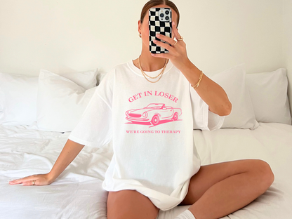 🚗 Get in Loser Mean Girls Therapy Tee