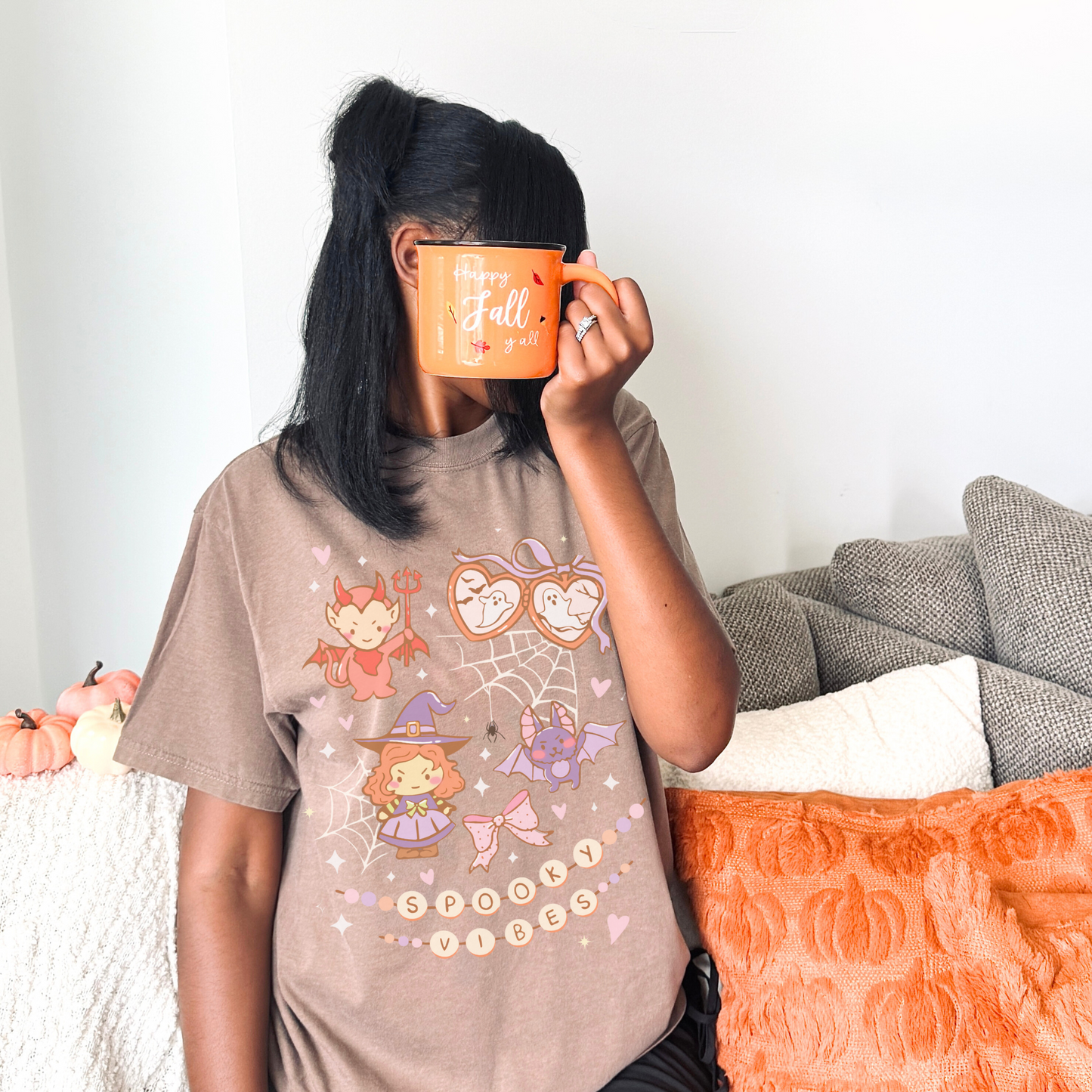 SPOOKY VIBES CUTE Pastel Halloween Tee