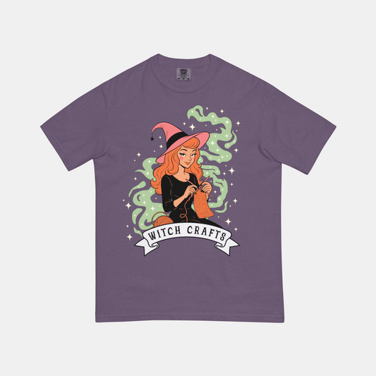 WITCH CRAFTS RETRO Knitting Halloween Tee