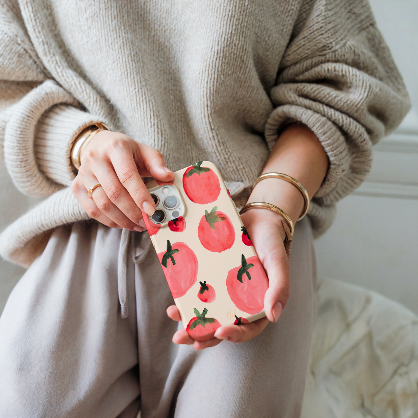 TOMATO POMODORO WATERCOLOR Tough Case for iPhone