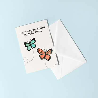 🦋 Transformation Support Watercolor Butterfly Card