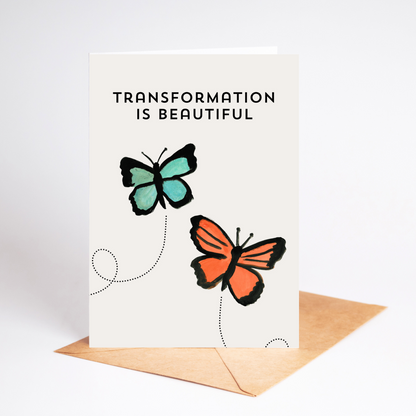 🦋 Transformation Support Watercolor Butterfly Card