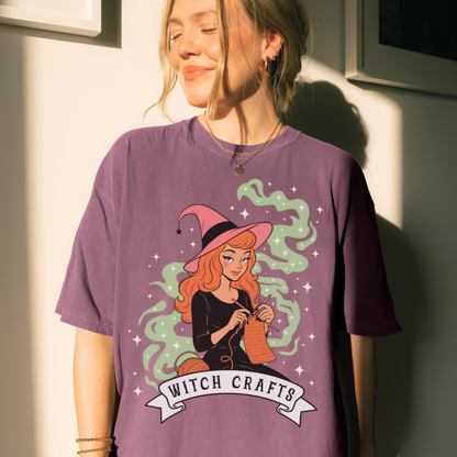WITCH CRAFTS RETRO Knitting Halloween Tee