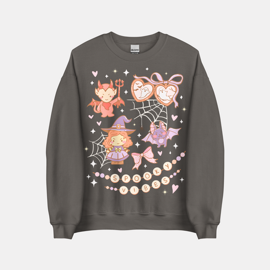 SPOOKY VIBES CUTE Pastel Halloween Sweatshirt
