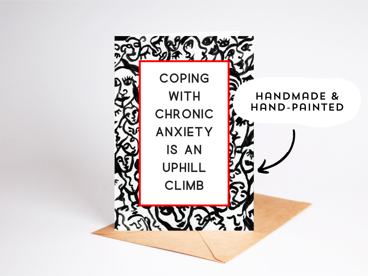 Supportive Anxiety Disorder Handmade Greeting Card