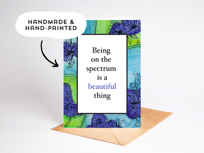 Autism Spectrum Support Handmade Greeting Card