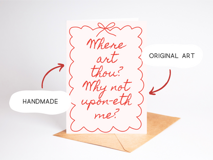 💋 Sabrina Carpenter Inspired Love Card – Vintage Valentine's Card with Calligraphy