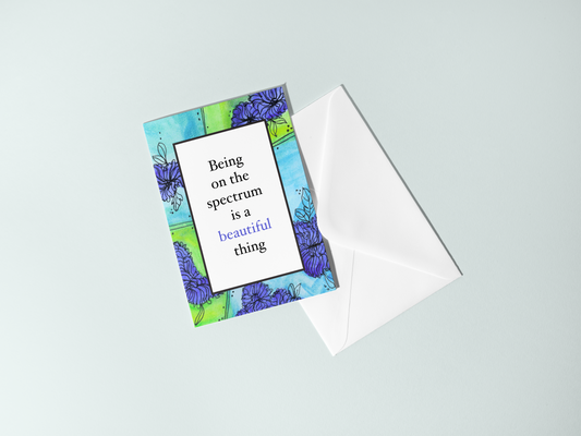 Autism Spectrum Support Handmade Greeting Card