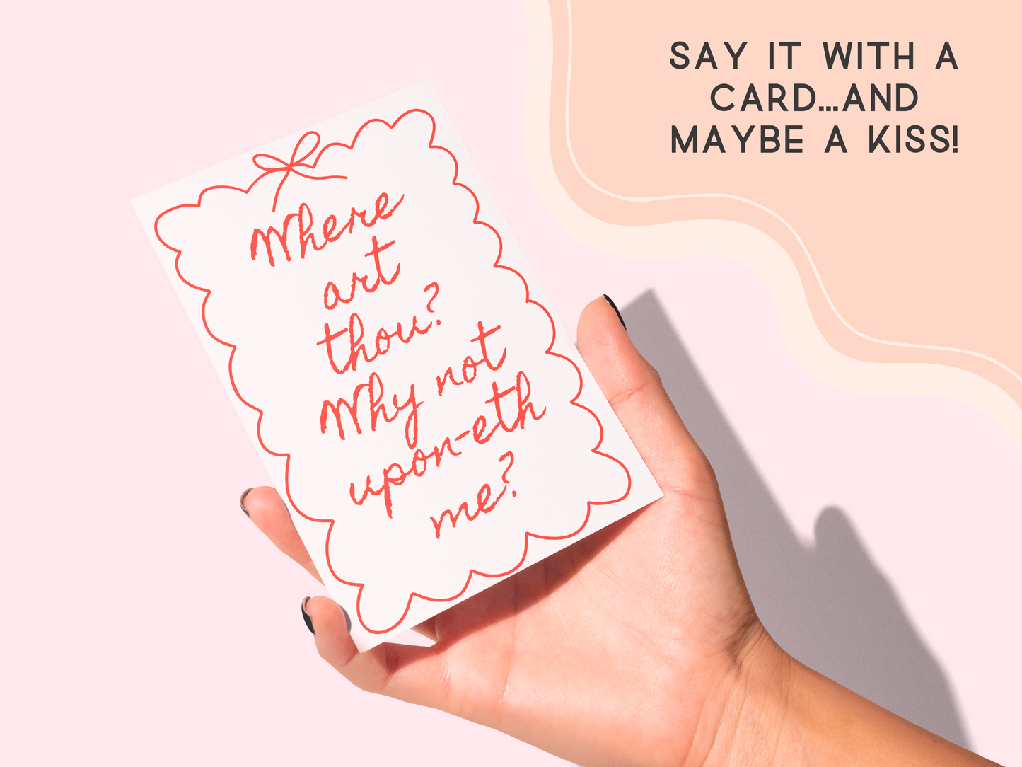 💋 Sabrina Carpenter Inspired Love Card – Vintage Valentine's Card with Calligraphy