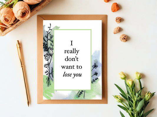 Apology Breakup Relationship Watercolor Greeting Card