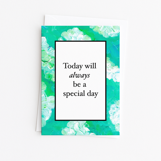 WIDOW WEDDING ANNIVERSARY Support Greeting Card