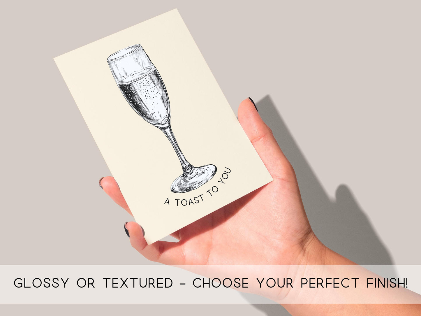 🍾 Vintage Champagne Celebration Card - A Toast to You Greeting Card