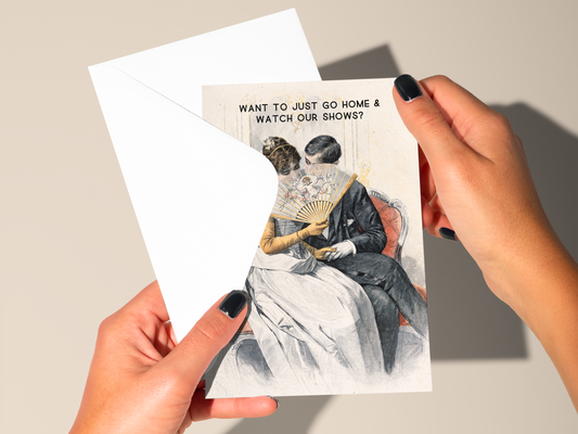 📺 Funny Vintage Love Card – Romantic Victorian Humor Art Greeting