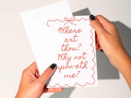 💋 Sabrina Carpenter Inspired Love Card – Vintage Valentine's Card with Calligraphy