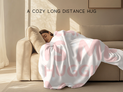Sentimental Long-Distance Hug Soft Throw Blanket – 60"x80" Modern Decor & Emotional Gift