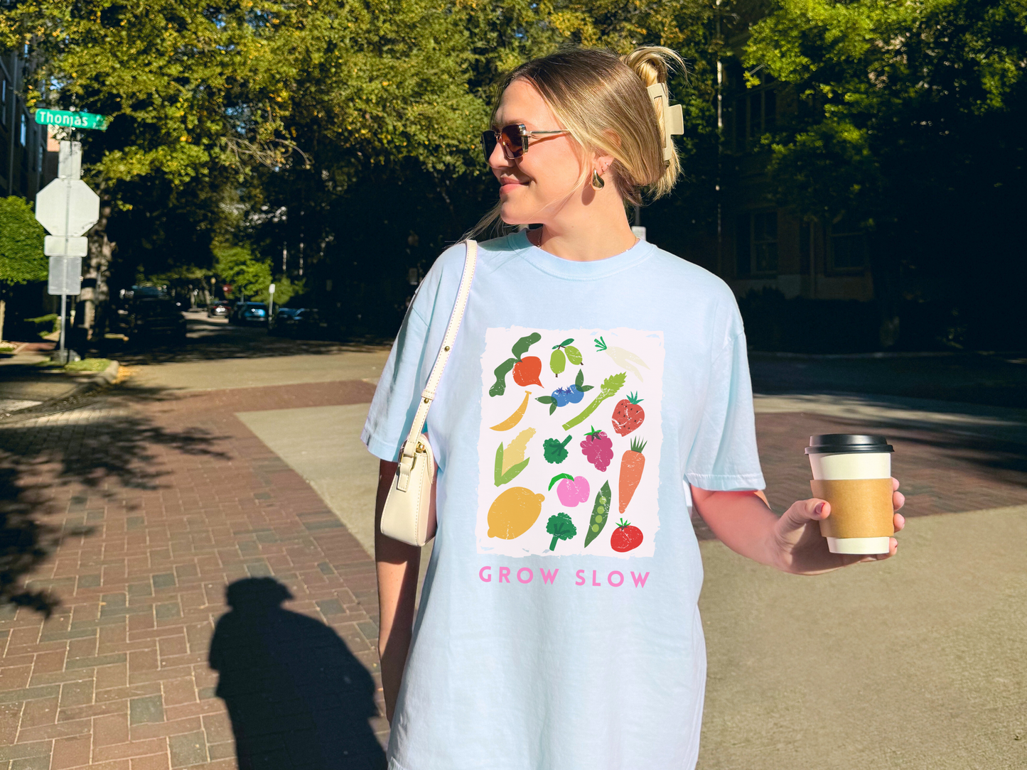 🥕 Grow Slow Mindful Veggie Garden Tee