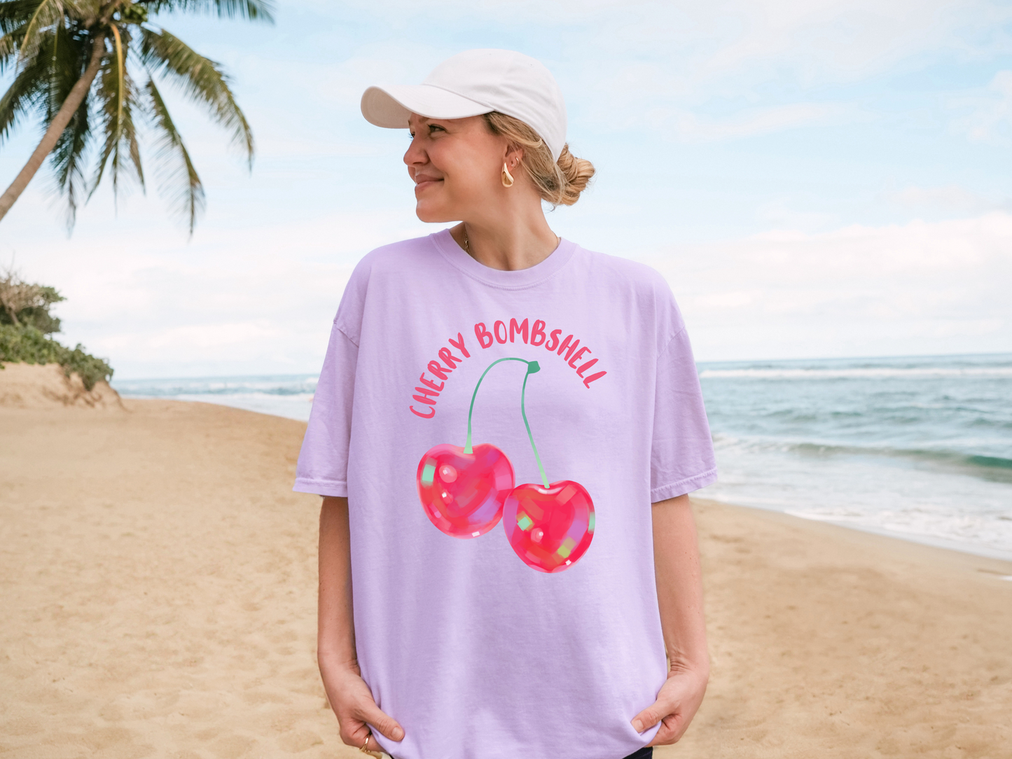 🍒 Cherry Bombshell Glossy Fruit Tee