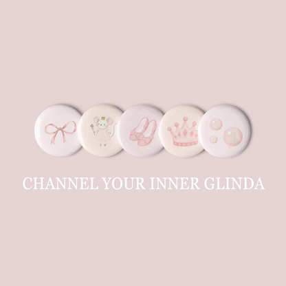 🫧  Glinda-Inspired Pastel Wicked Pin Set (5-Pack)