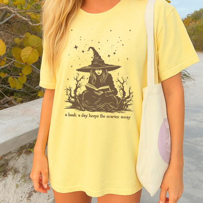 BOOKISH WHIMSICAL WITCH Fall & Halloween Tee