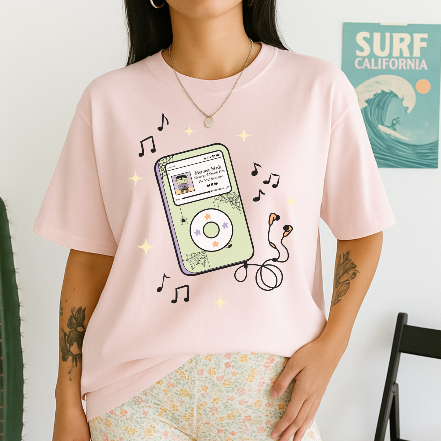 MONSTER MASH IPOD Nostalgic Halloween Tee