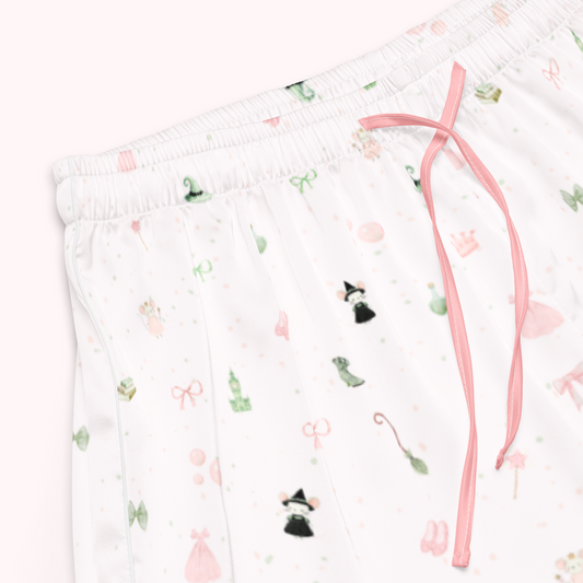 🐭 Wicked-Inspired Pastel Glinda & Elphaba Aesthetic Pajama Shorts