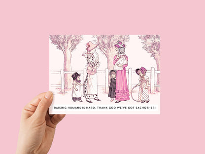 💞 Mom Friend Funny Mom Humor Happy Mother's Day Card - Vintage Women Painting
