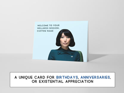 💧Custom Severance-Inspired Card - Personalized Lumon Wellness Session Greeting