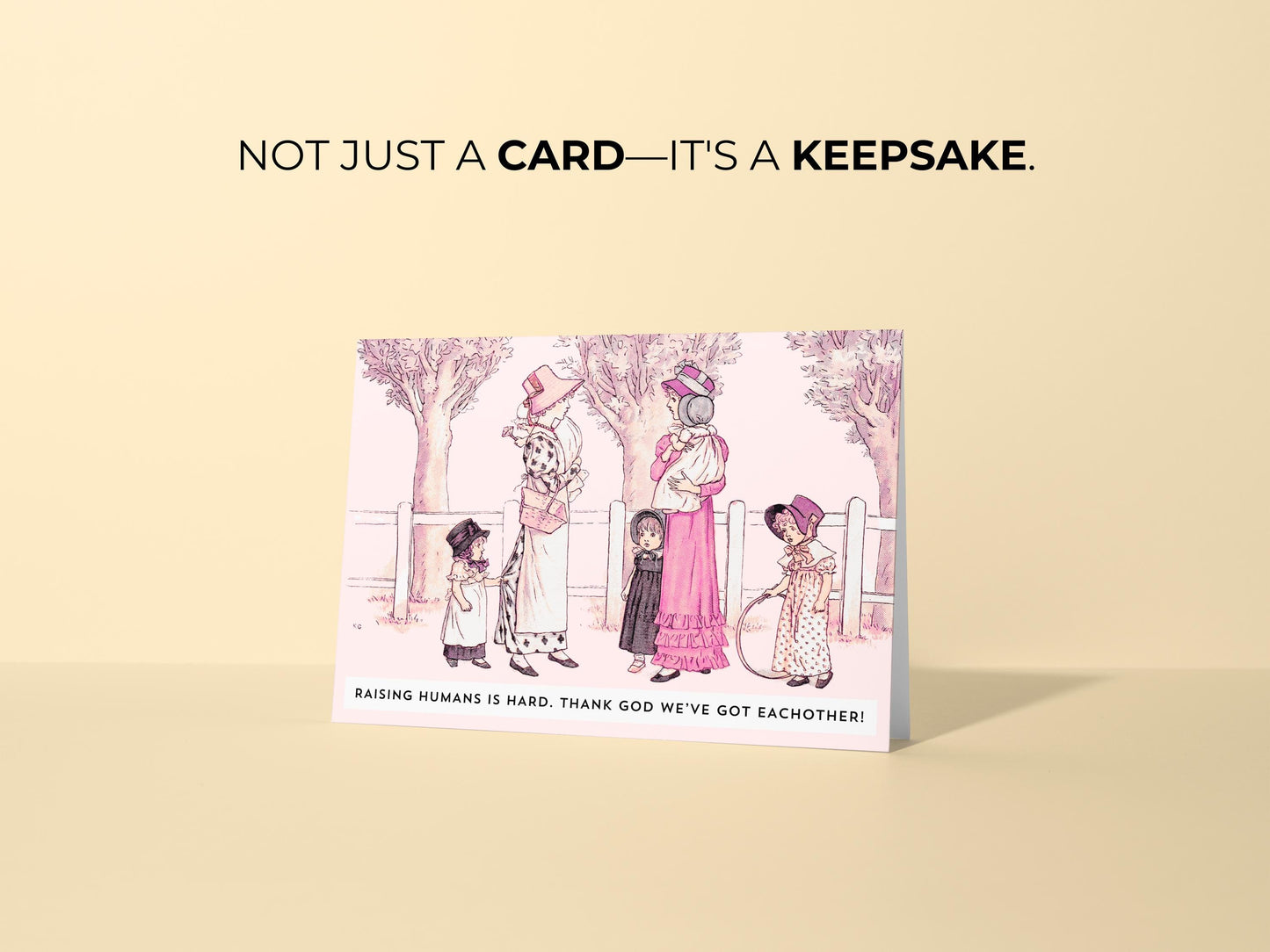 💞 Mom Friend Funny Mom Humor Happy Mother's Day Card - Vintage Women Painting