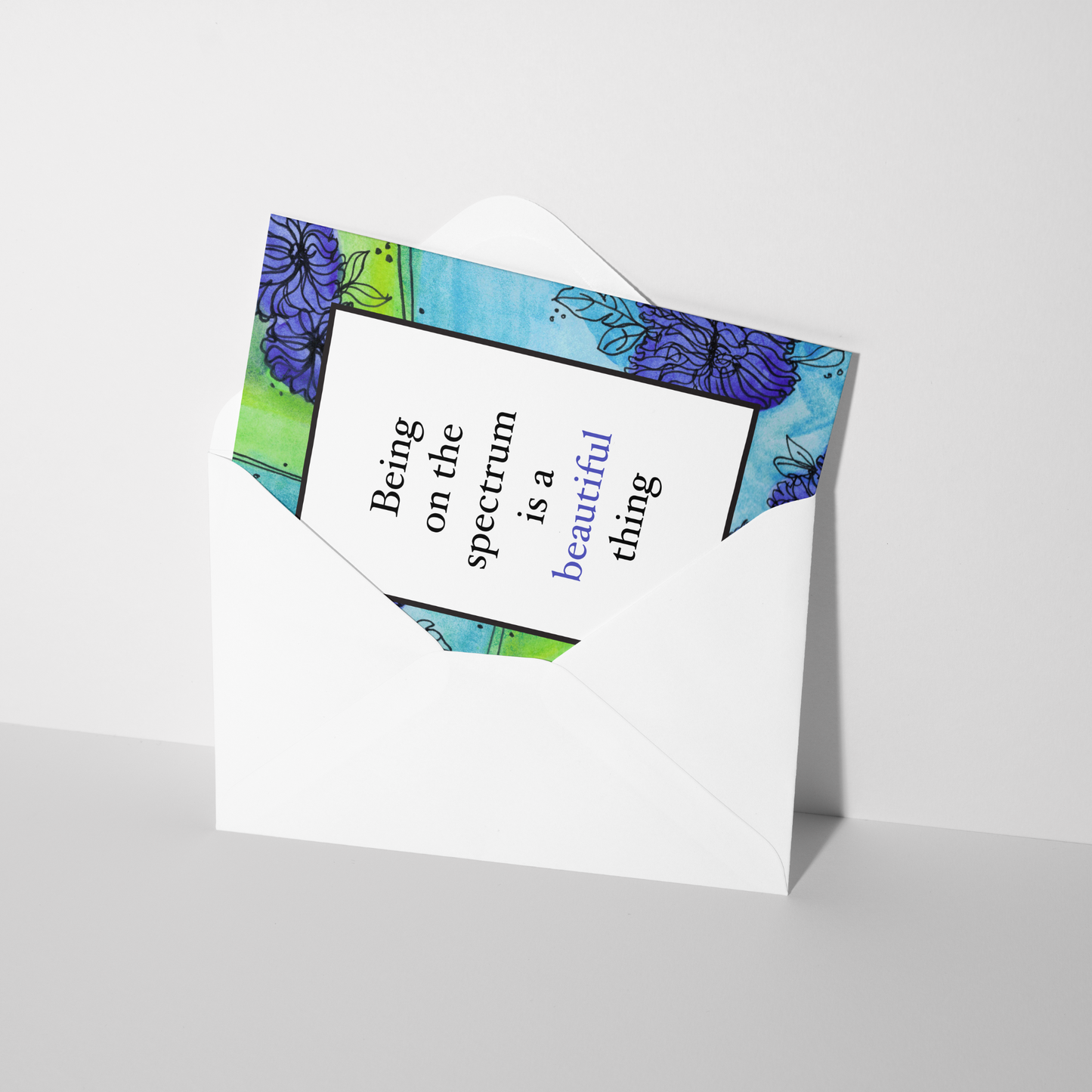 🌻 AUTISM SPECTRUM APPRECIATION Handmade Greeting Card