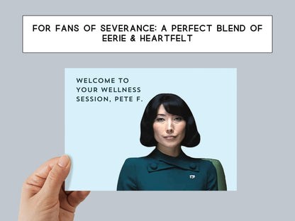 💧Custom Severance-Inspired Card - Personalized Lumon Wellness Session Greeting