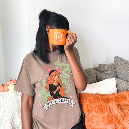 WITCH CRAFTS RETRO Knitting Halloween Tee