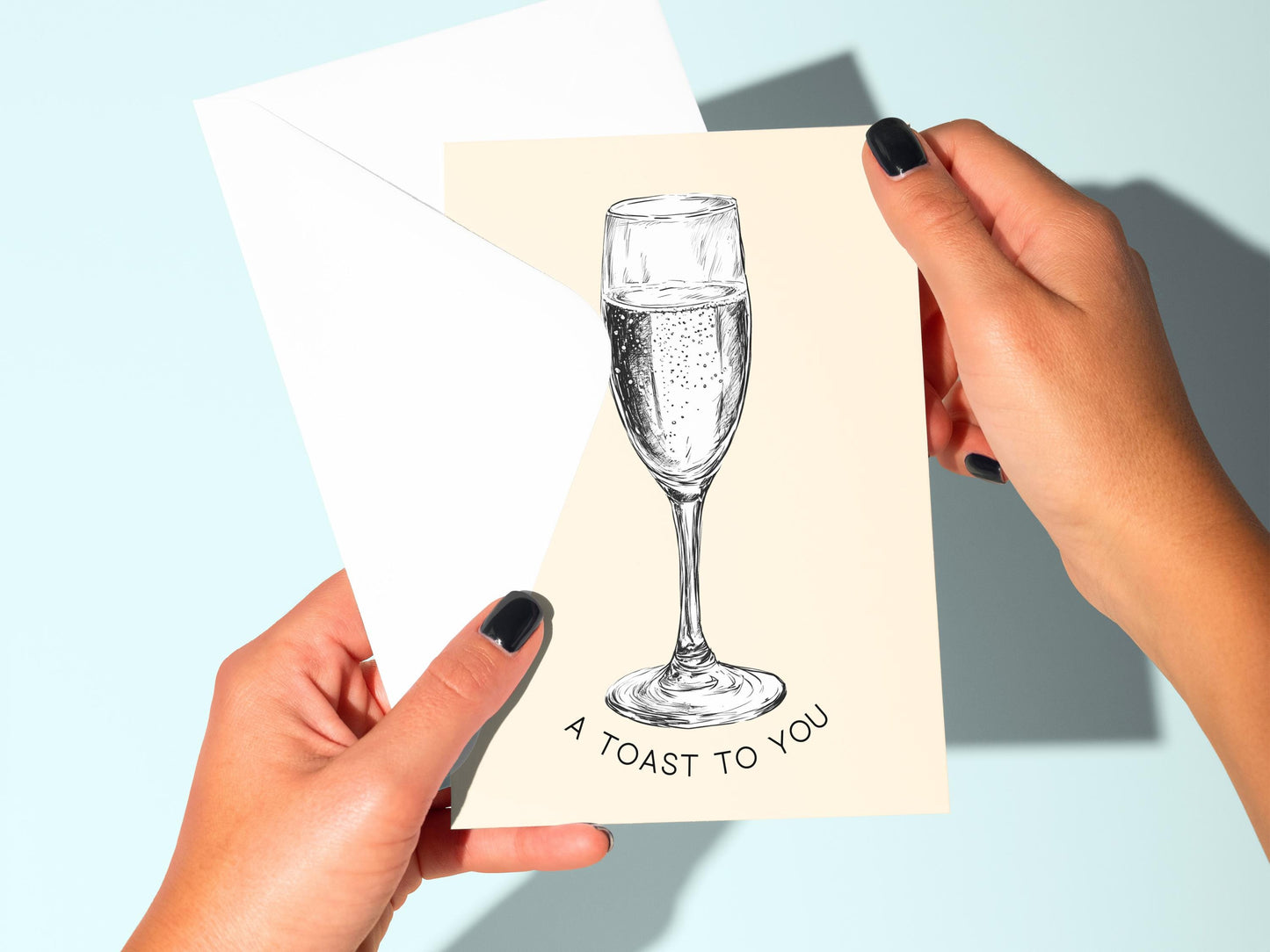 🍾 Vintage Champagne Celebration Card - A Toast to You Greeting Card