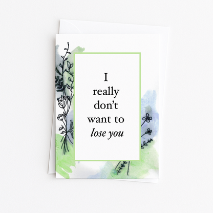 APOLOGY RELATIONSHIP Watercolor Greeting Card