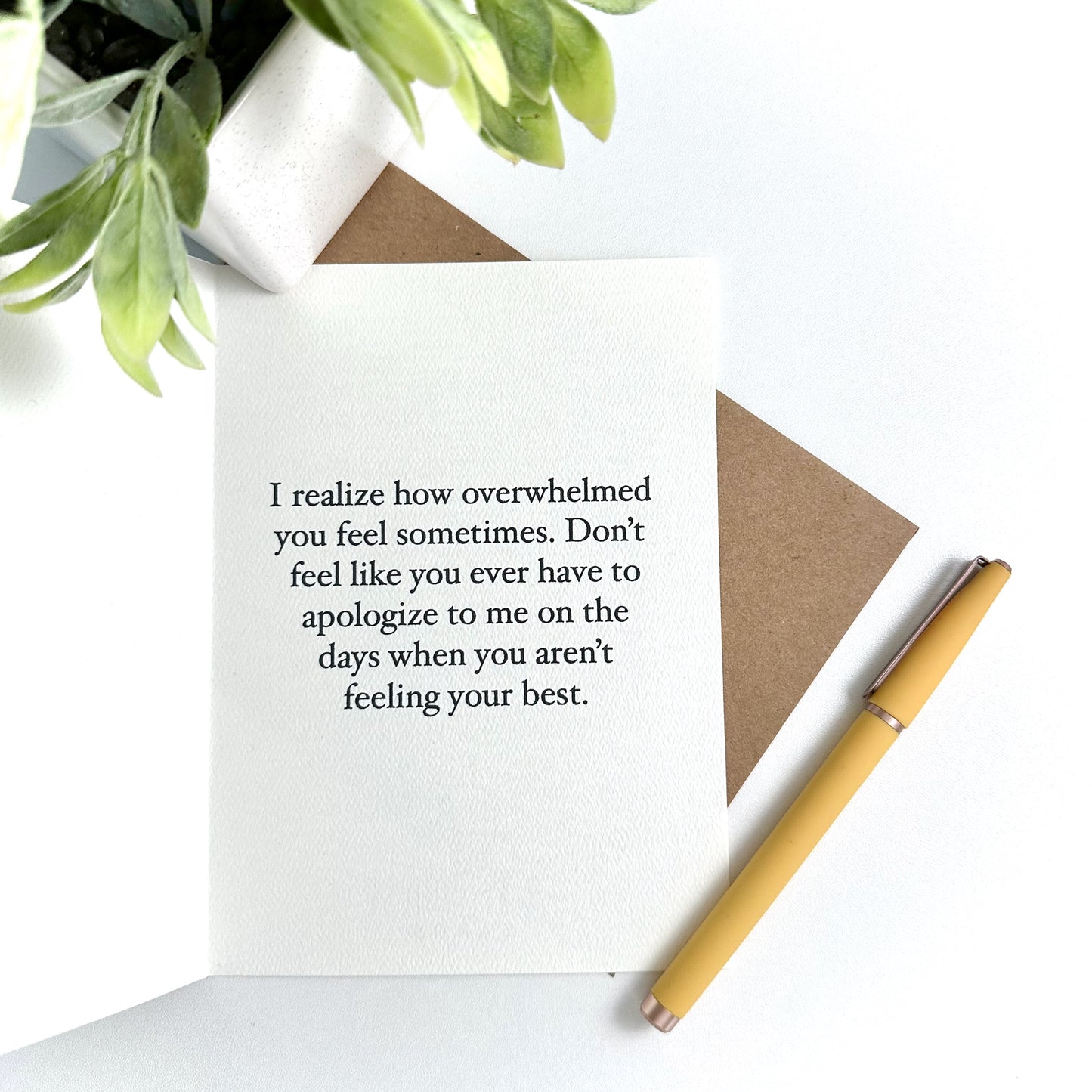 Anxiety Sympathy and Support Greeting Card