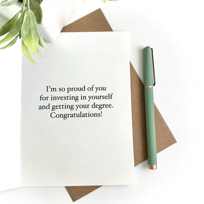 Returning Adult Graduation Congrats Greeting Card