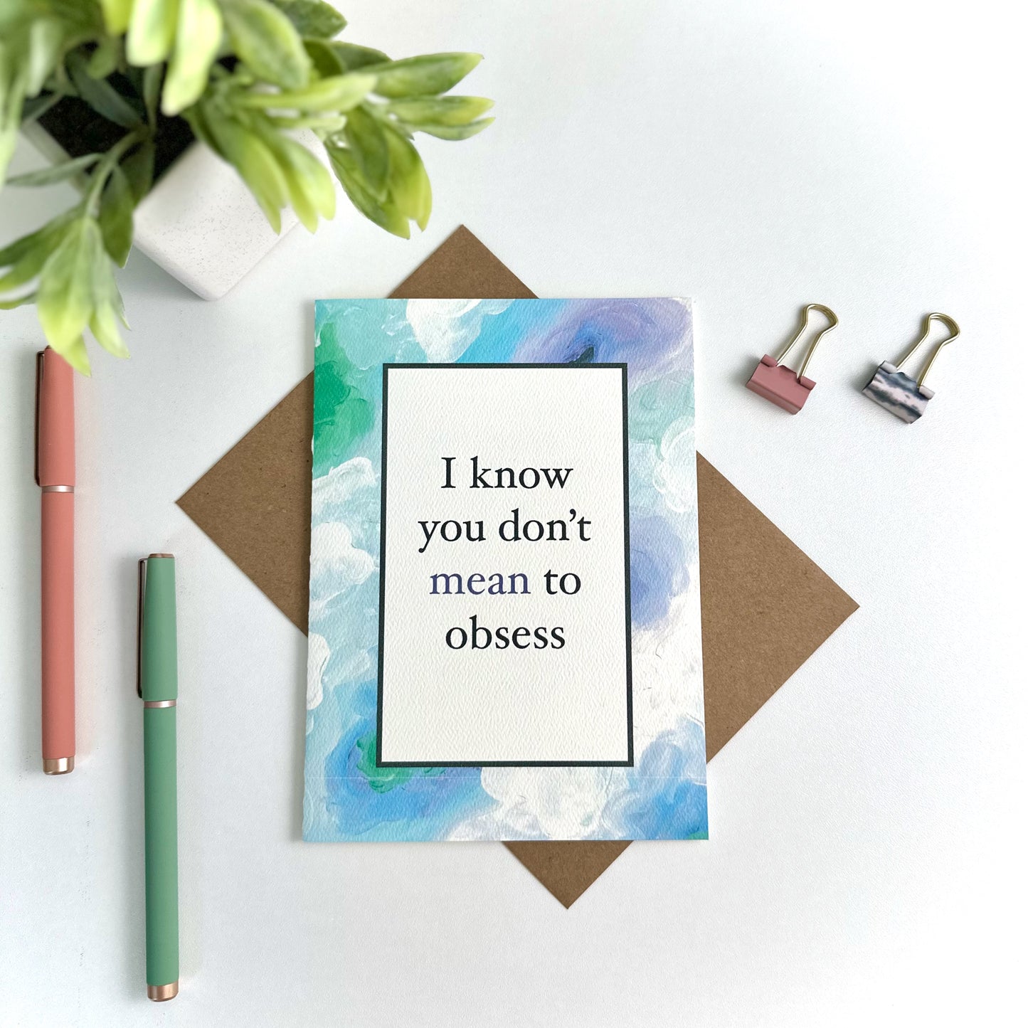 OCD Obsessive Compulsive Disorder Support Greeting Card