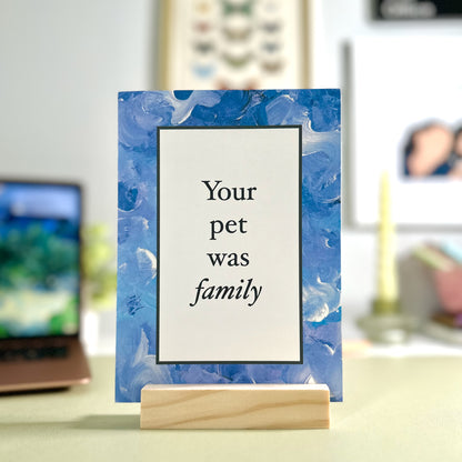 Pet Loss Sympathy and Support Grief Greeting Card