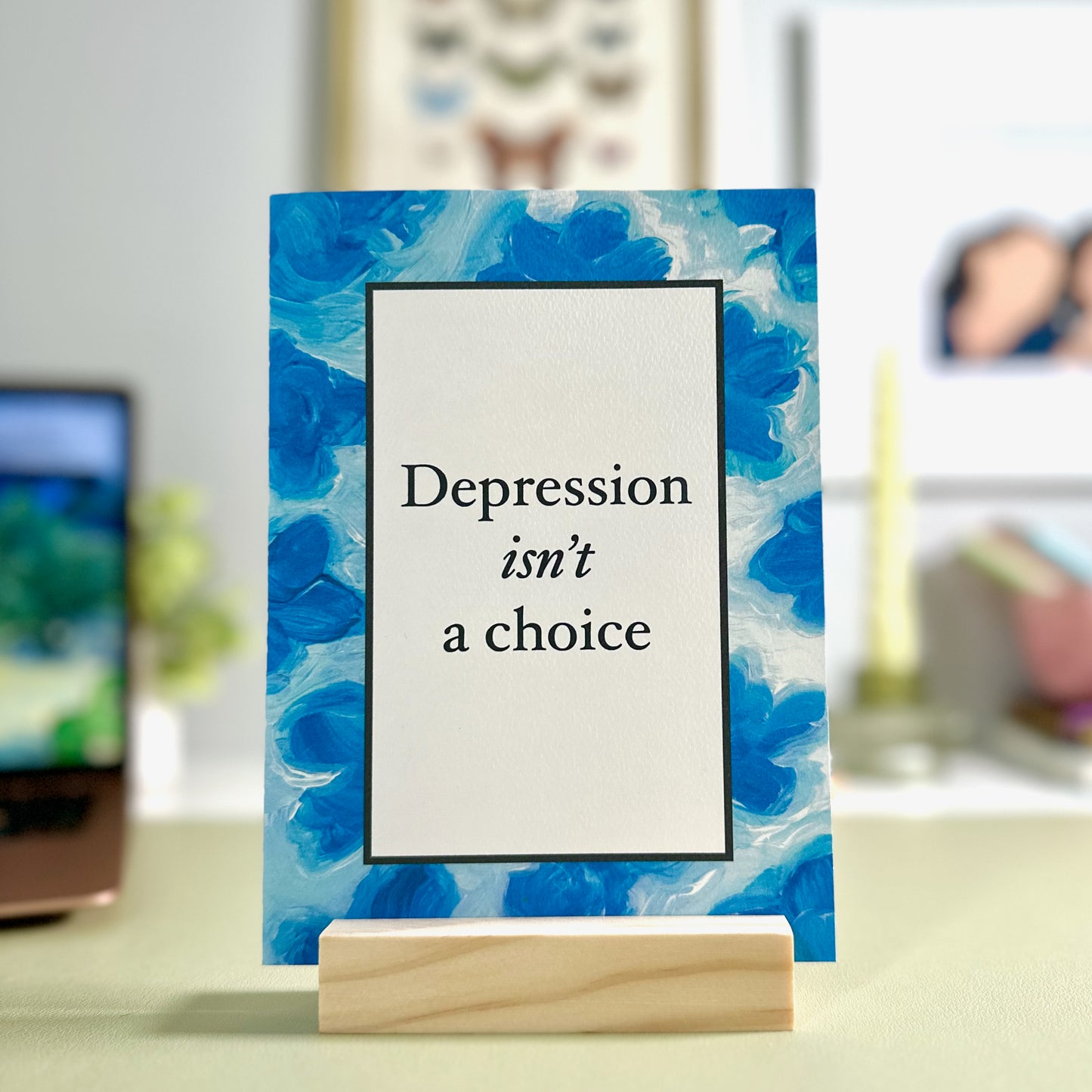 Depression Sympathy and Support Friendship Greeting Card