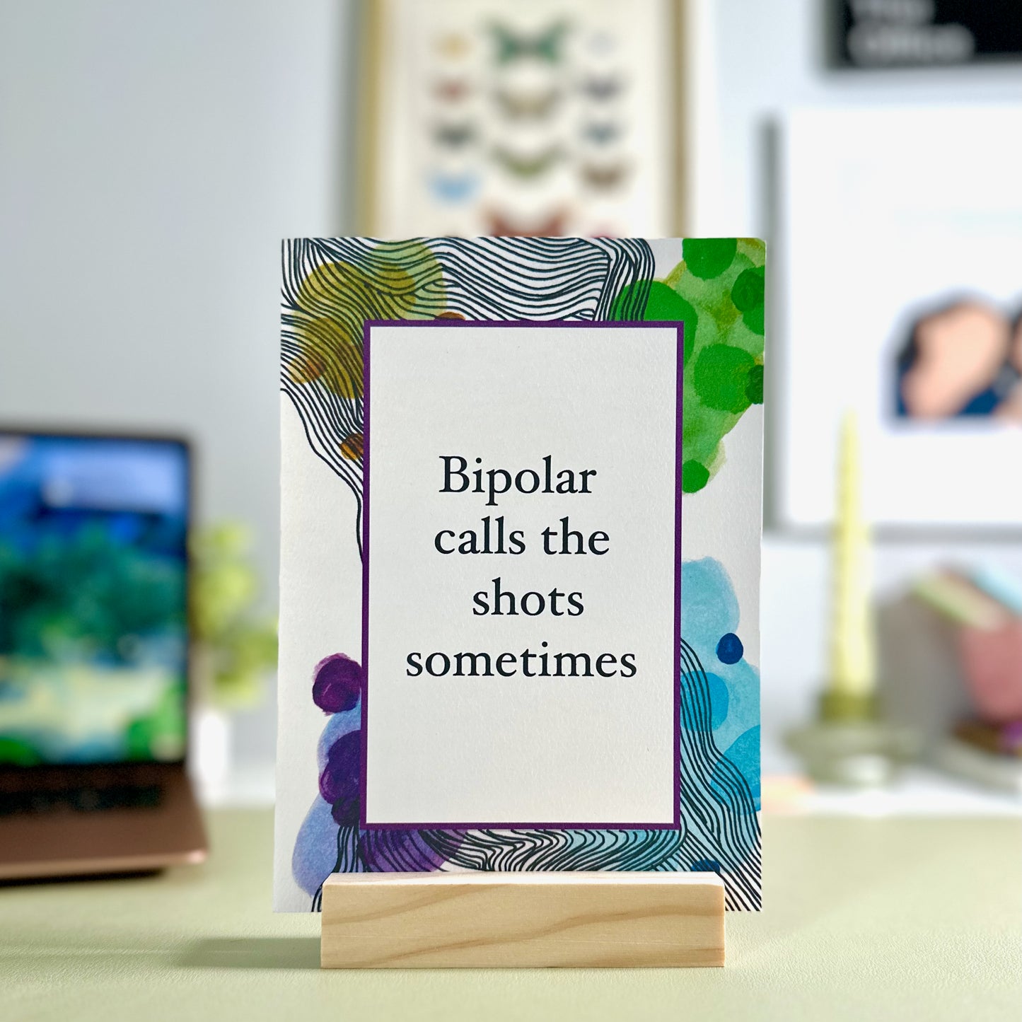 Bipolar Disorder Sympathy Greeting Card