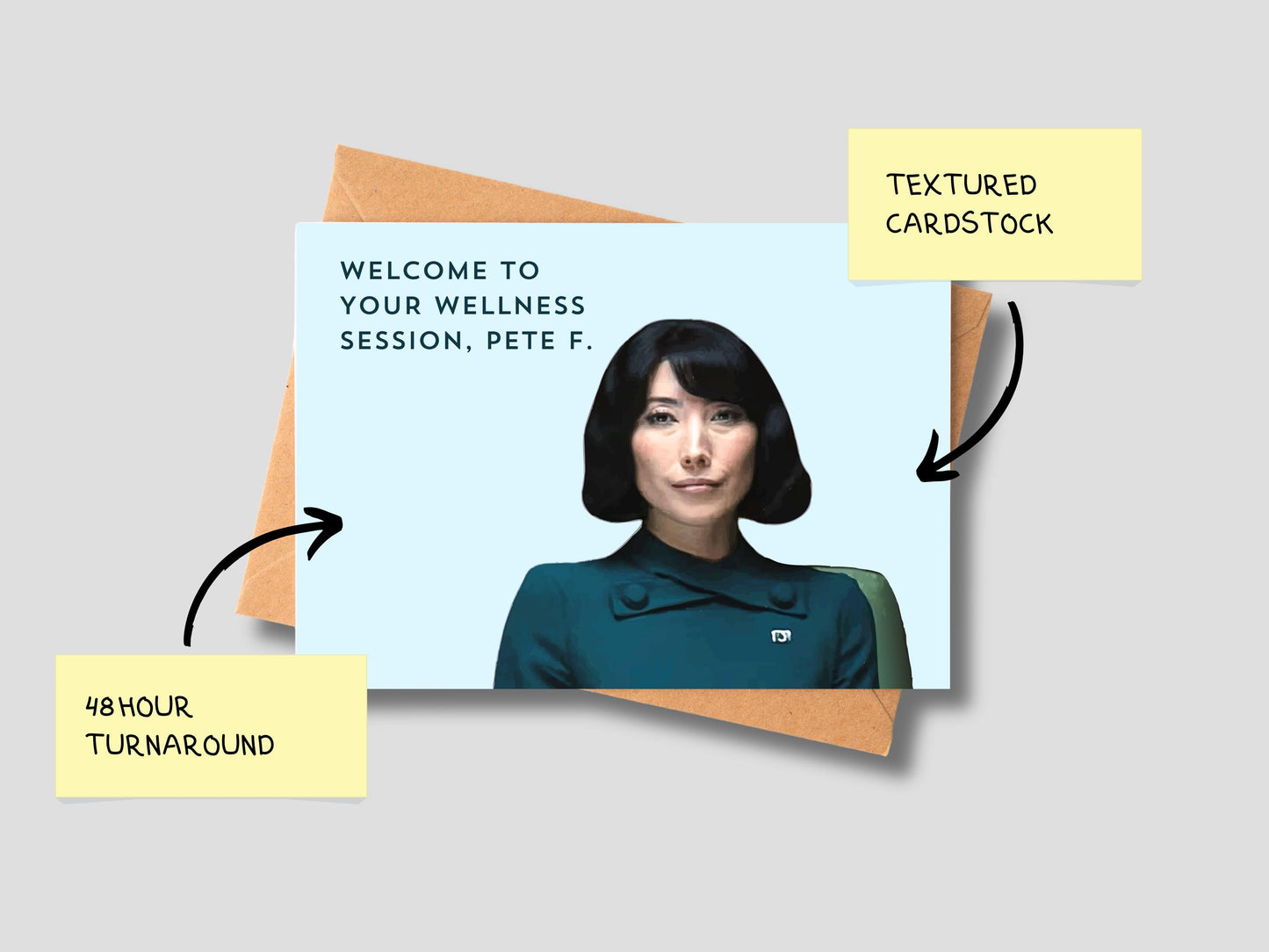 💧Custom Severance-Inspired Card - Personalized Lumon Wellness Session Greeting