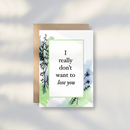 APOLOGY RELATIONSHIP Watercolor Greeting Card