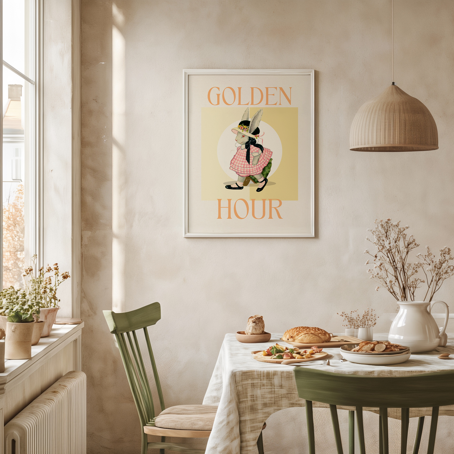 👒 Vintage-Modern Spring Wall Art Bundle – Authentic Vintage Art Reimagined